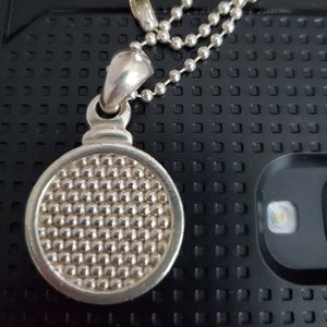 Lagos round charm necklace 16 inch